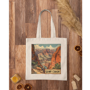 Tote Bag Grand Canyon Retro Design de voyage