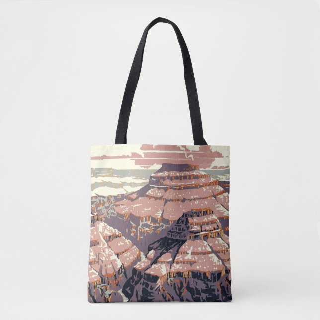 Tote Bag Grand Canyon Western Graphic Art American (Devant)