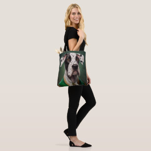 Tote Bag Grand chien Danse en tenue de la Saint Patrick