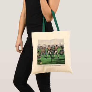 Tote Bag Grand combat pour le Championnat, Boxing Vintage