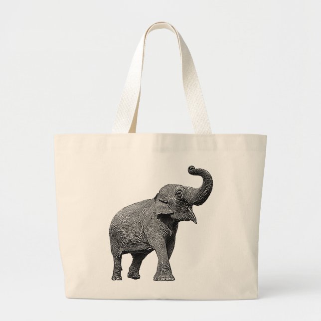 TOTE BAG GRAND ÉLÉPHANT ASIATIQUE - ÉLÉPHANT D'ASIE (Devant)