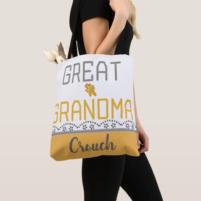 Tote Bag Grand-Grand-maman rose et conception de photo (De près)