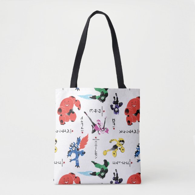 Tote Bag Grand héros 6 Motif de combat (Devant)