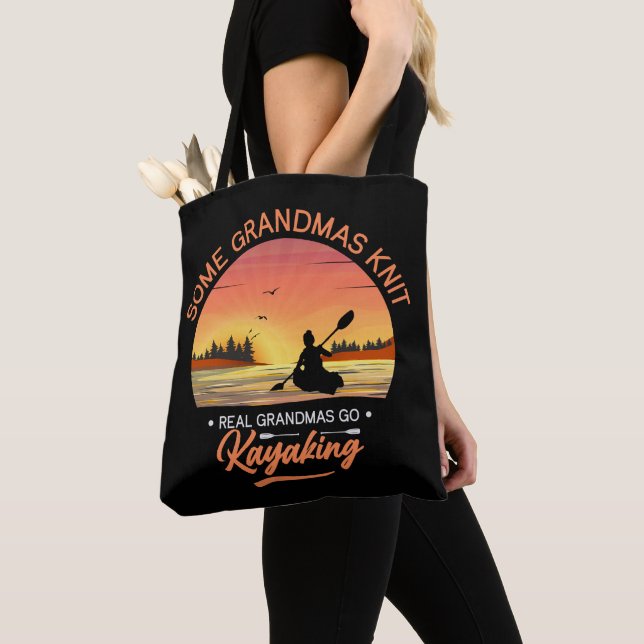 Tote Bag Grand-mère Kayak (De près)