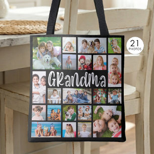 Tote Bag Grand-mère moderne 21 Collage photo couleur person