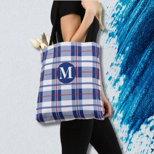 Tote Bag Grand monogramme rouge, blanc et bleu