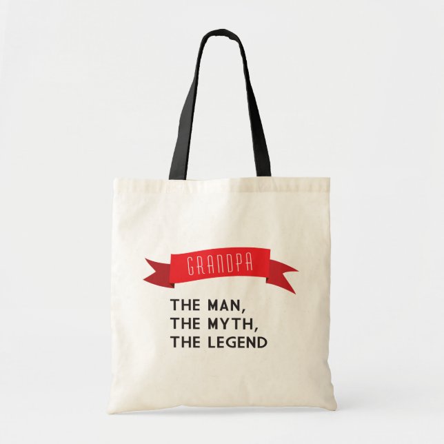 Tote Bag Grand-papa - l'homme, le mythe, la légende (Devant)