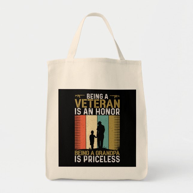 Tote Bag Grand-père vétéran (Devant)