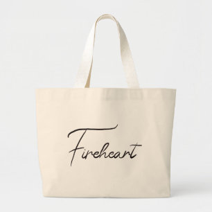 Tote Bag Grand trône de coeur de feu de verre Fourre-tout