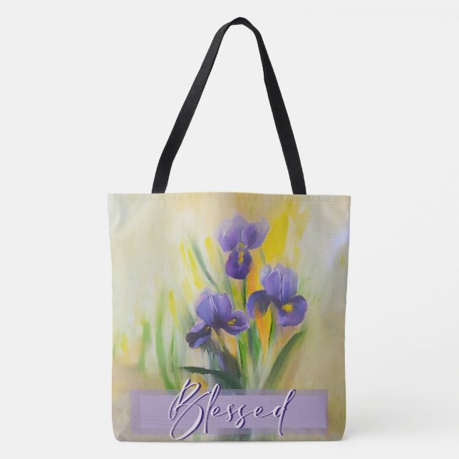 Tote Bag Grande Bienheureuse Iris fourre-tout (Devant)