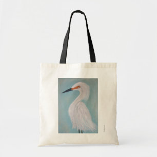 Tote Bag Grande peinture blanche de beaux-arts de héron