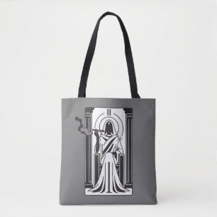 Tote Bag Grande Prêtresse du Tarot Fumant de l'Herbe Occult