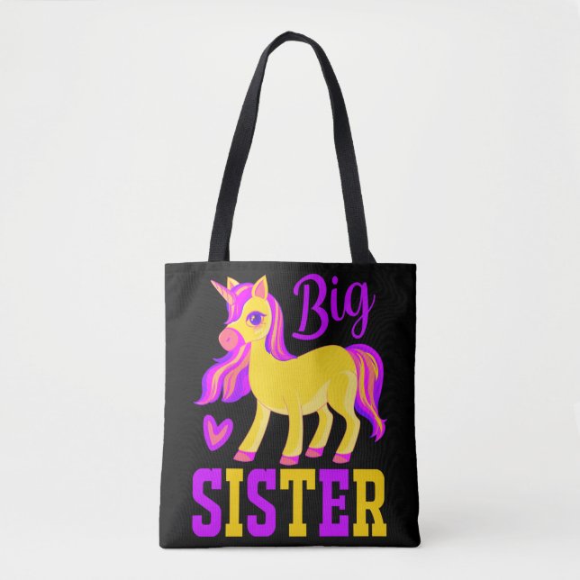 Tote Bag Grande soeur licorne magique (Devant)