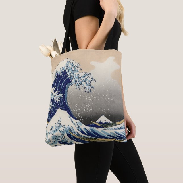 Tote Bag Grande vague Kanagawa peinture japonaise (De près)