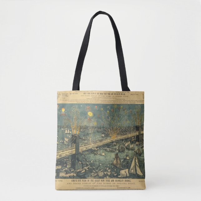 Tote Bag Grandes ouvertures du pont Brooklyn (Devant)