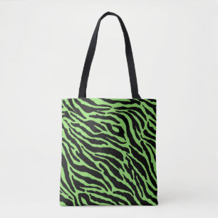 Tote Bag Grandes Posters de animaux vertes et noires