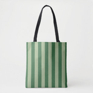 Tote Bag Grandes verticales Forêt Vert rayé