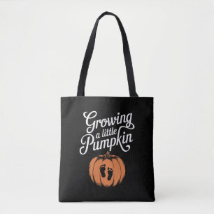 Tote Bag Grandir Un Peu Citrouille Grossesse D'Automne