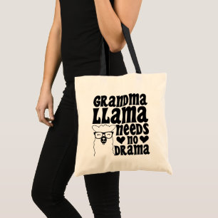Tote Bag Grandma Llama N'A Pas Besoin De Drame Mignonne Gra