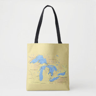 Tote Bag Grands Lacs d'Amérique du Nord