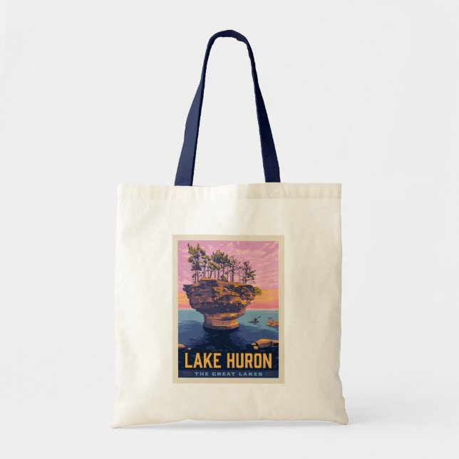 Tote Bag Grands Lacs | Lac Huron (Devant)
