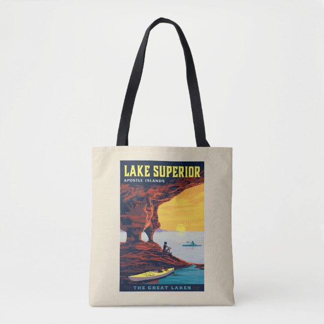 Tote Bag Grands Lacs | Lac Supérieur (Devant)