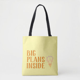 Tote Bag Grands Plans Rainbow Ideas Yellow Fourre-tout
