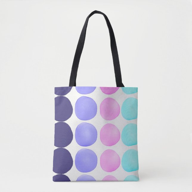 Tote Bag Grands points aquarelle (Devant)