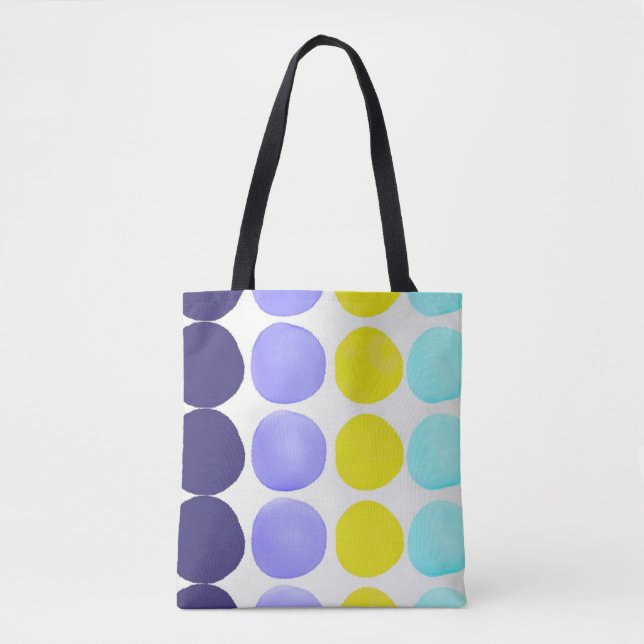 Tote Bag Grands points aquarelle (Devant)