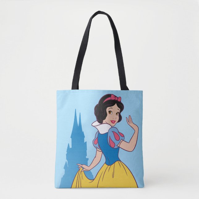 Tote Bag Graphique blanc et château de neige (Devant)