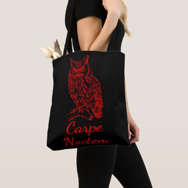 Tote Bag Graphique Carpe Noctem Owl (De près)