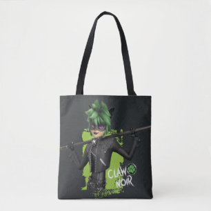 Tote Bag Graphique de caractère noir de la bande de rebond