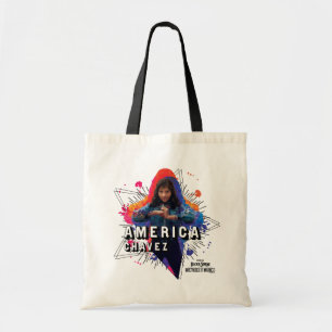 Tote Bag Graphique de caractères étoilés America Chavez