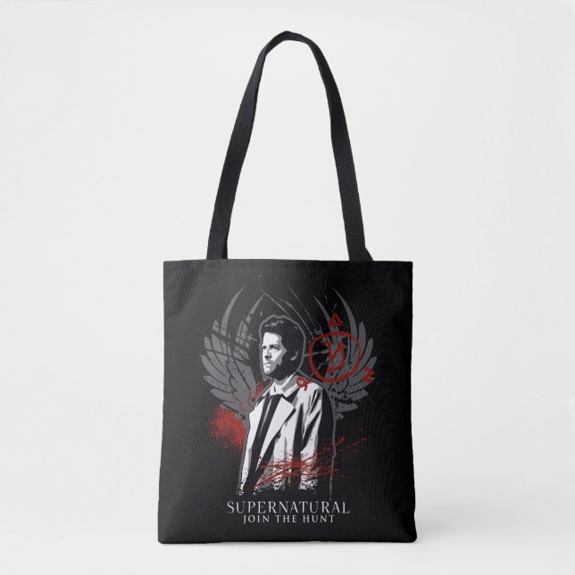 Tote Bag Graphique de graffiti de Castiel surnaturel (Devant)