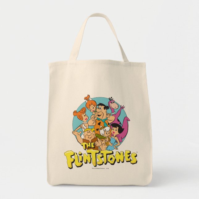 Tote Bag Graphique de la famille Pierrafeu et Roubles (Devant)