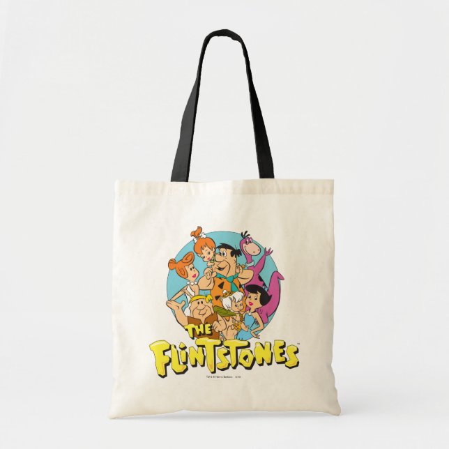 Tote Bag Graphique de la famille Pierrafeu et Roubles (Devant)
