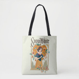 Tote Bag Graphique décoratif Vintage blanc neige