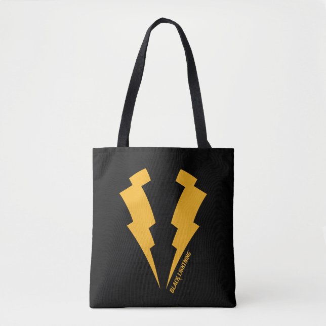 Tote Bag Graphique des boulons de foudre noirs (Devant)