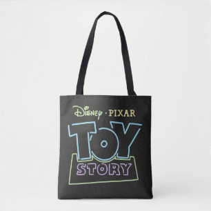 Tote Bag Graphique des signes néon de l'histoire des jouets