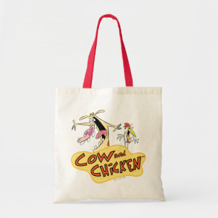 Tote Bag Graphique du logo de la vache et du poulet