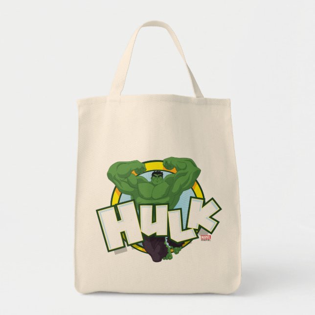 Tote Bag Graphique du personnage et du nom de Hulk (Devant)