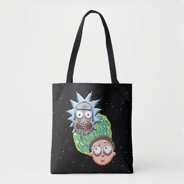 Tote Bag Graphique du portail Pixelverse Rick and Morty (Devant)