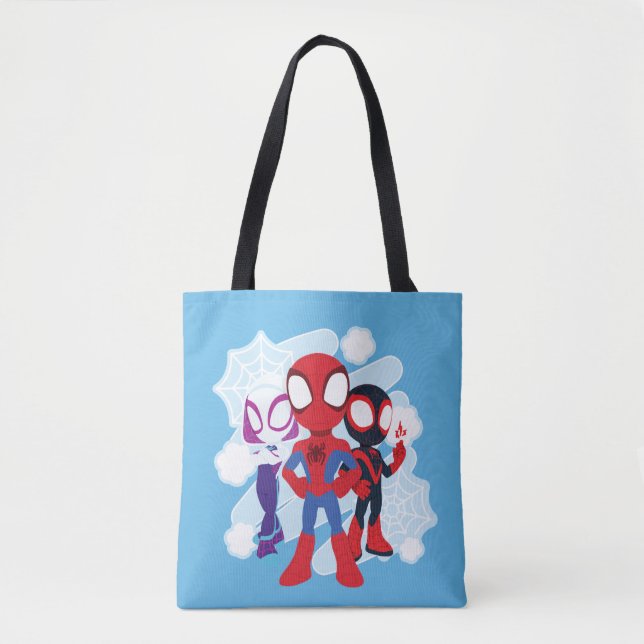Tote Bag Graphique Web de l'équipe Spidey (Devant)