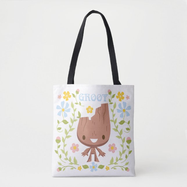 Tote Bag Graphisme de la graine florale (Devant)