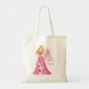 Tote Bag Graphisme de la princesse Aurora et du château