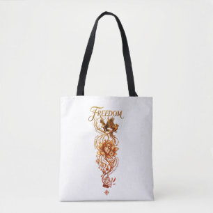 Tote Bag Graphisme de ligne verticale Sérénité spirituelle 