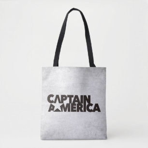 Tote Bag Graphisme de nom d'étoile stylisé Captain America
