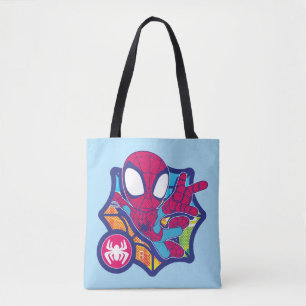 Tote Bag Graphisme de toile de style BD Spidey