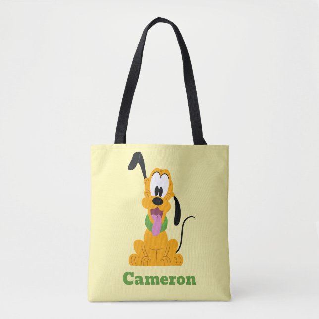 Tote Bag Graphisme joyeux de Pluto chiot (Devant)