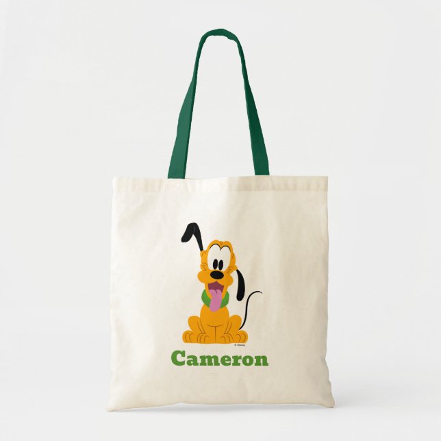 Tote Bag Graphisme joyeux de Pluto en chiot (Devant)